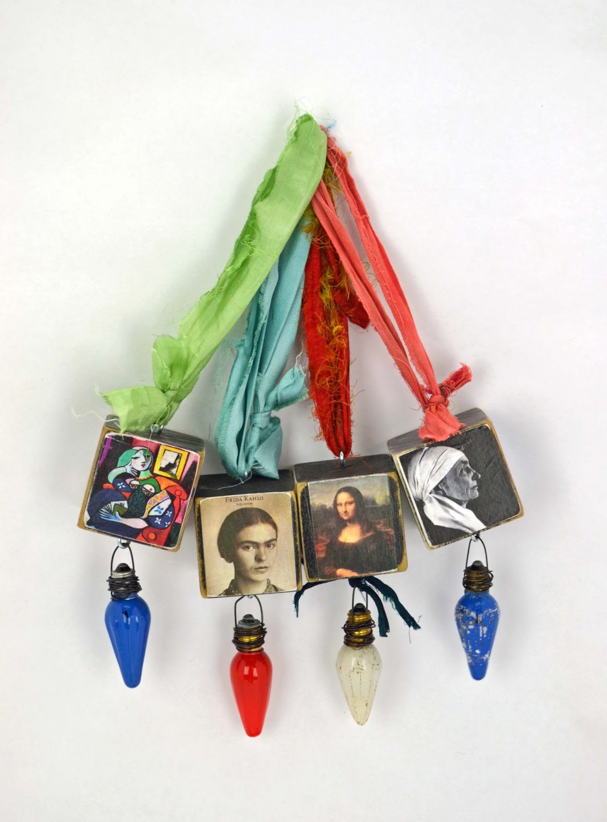 Carla Trujillo Mixed Media Artist Mixed Media Christmas Ornaments