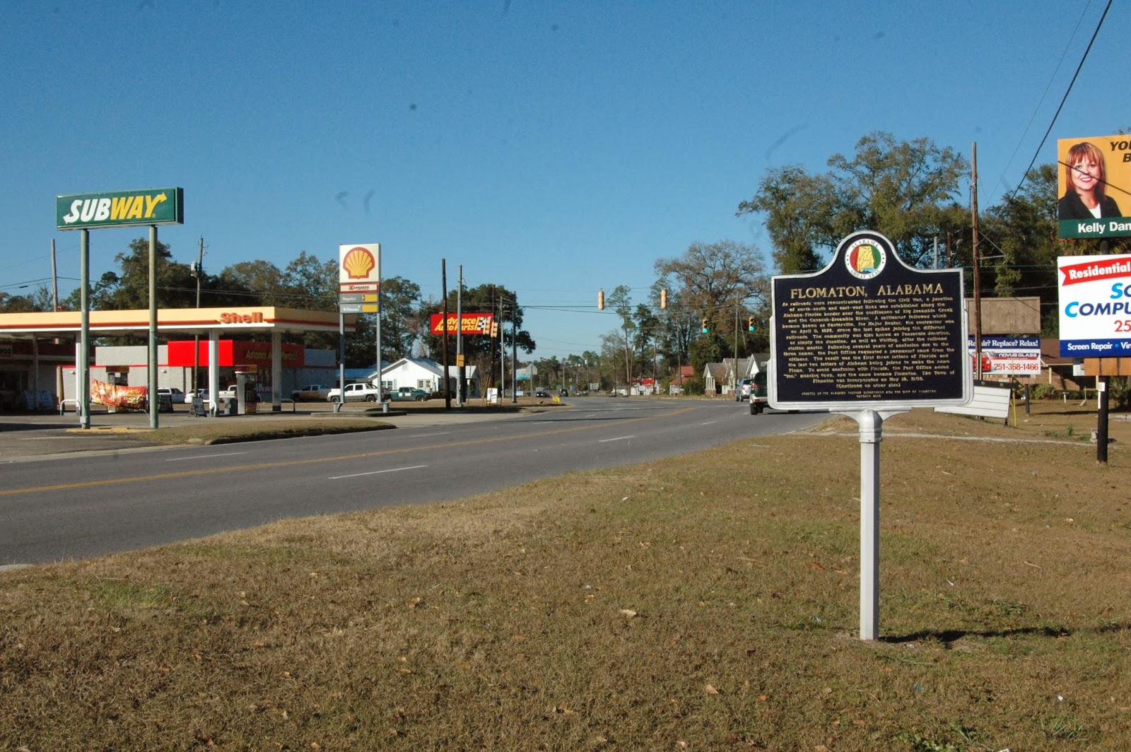 Dispatches from the LPOP Flomaton, Alabama historical marker