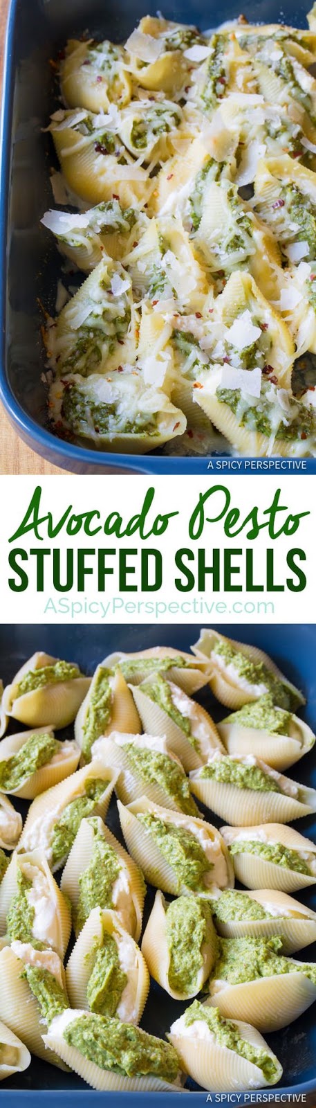 http://www.aspicyperspective.com/avocado-pesto-stuffed-shells/2 Avocado Pesto