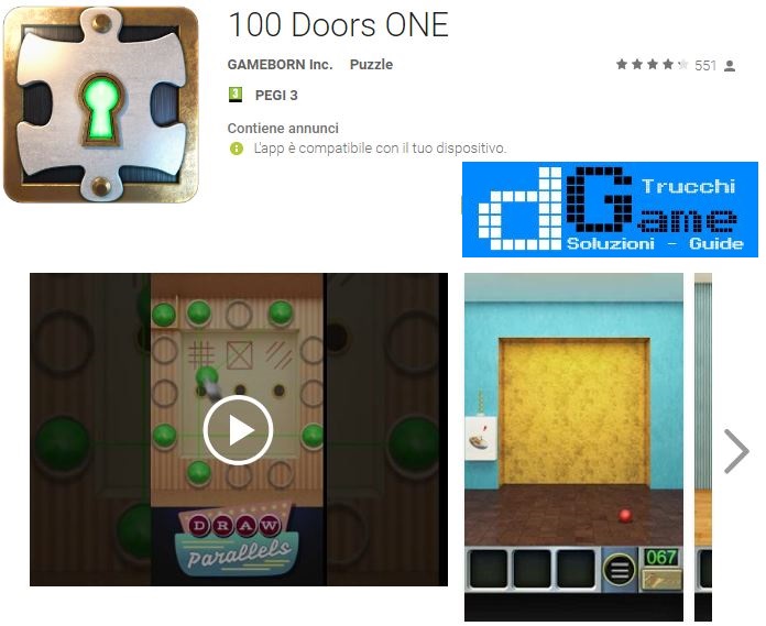 Soluzioni 100 Doors ONE