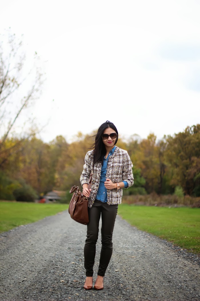 Tweed and Leather (+ WIFW: Leather Pants) - Elle Blogs