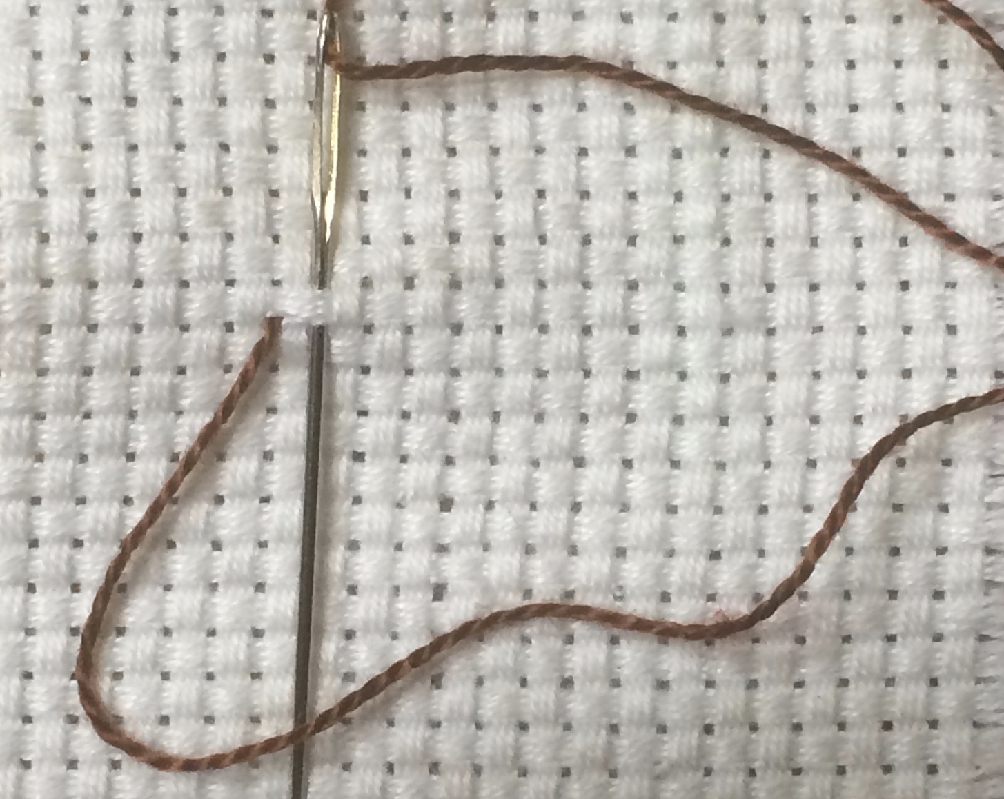 Queenie's Needlework Sunday Stitch School Lesson 51 Tent Stitch