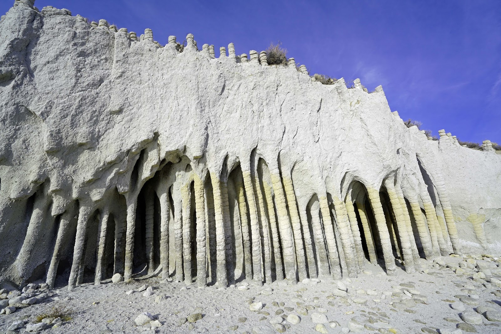 Mysterious Stone Columns of Crowley Lake, California, USA Mysterious Stone Columns of Crowley Lake, California, USA