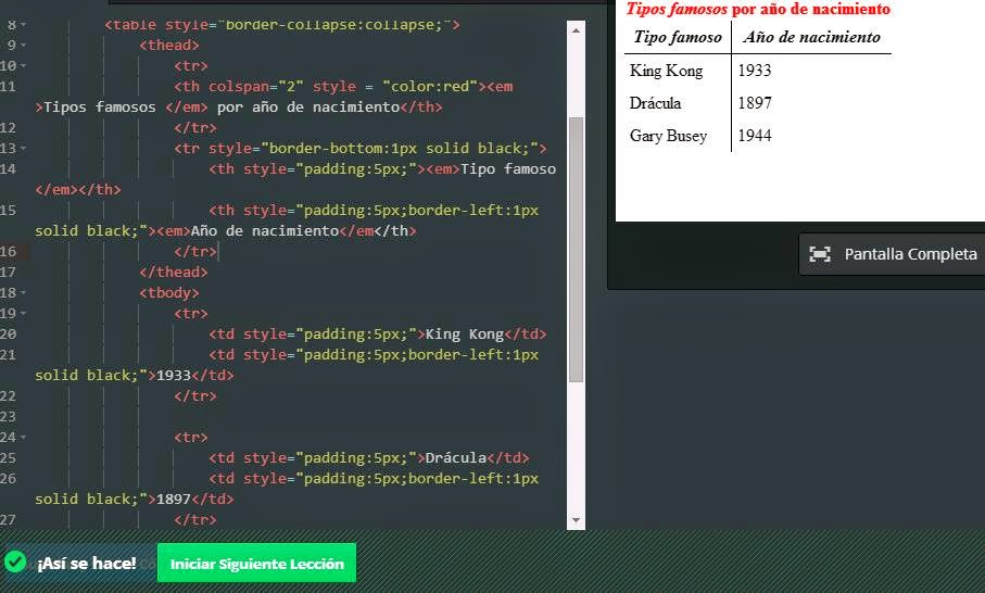 Aprendiendo a Programar Crear tablas en HTML Estilos