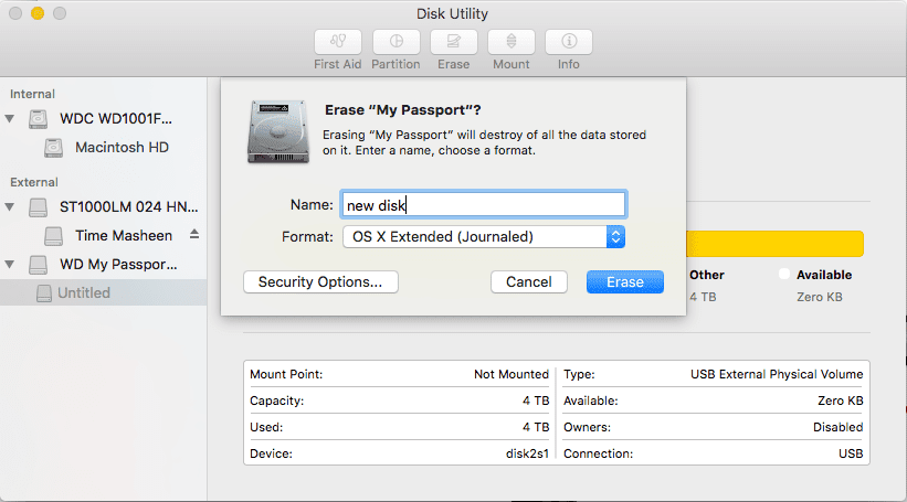 external disk format for mac and pc