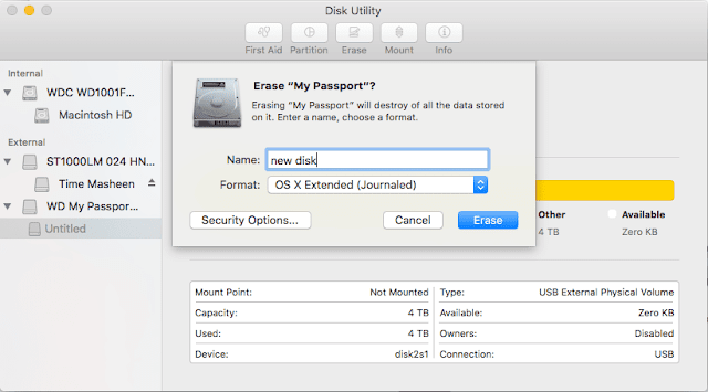Format a volume for Mac in macOS Sierra using Disk Utility Format a volume for Mac in macOS Sierra using Disk Utility