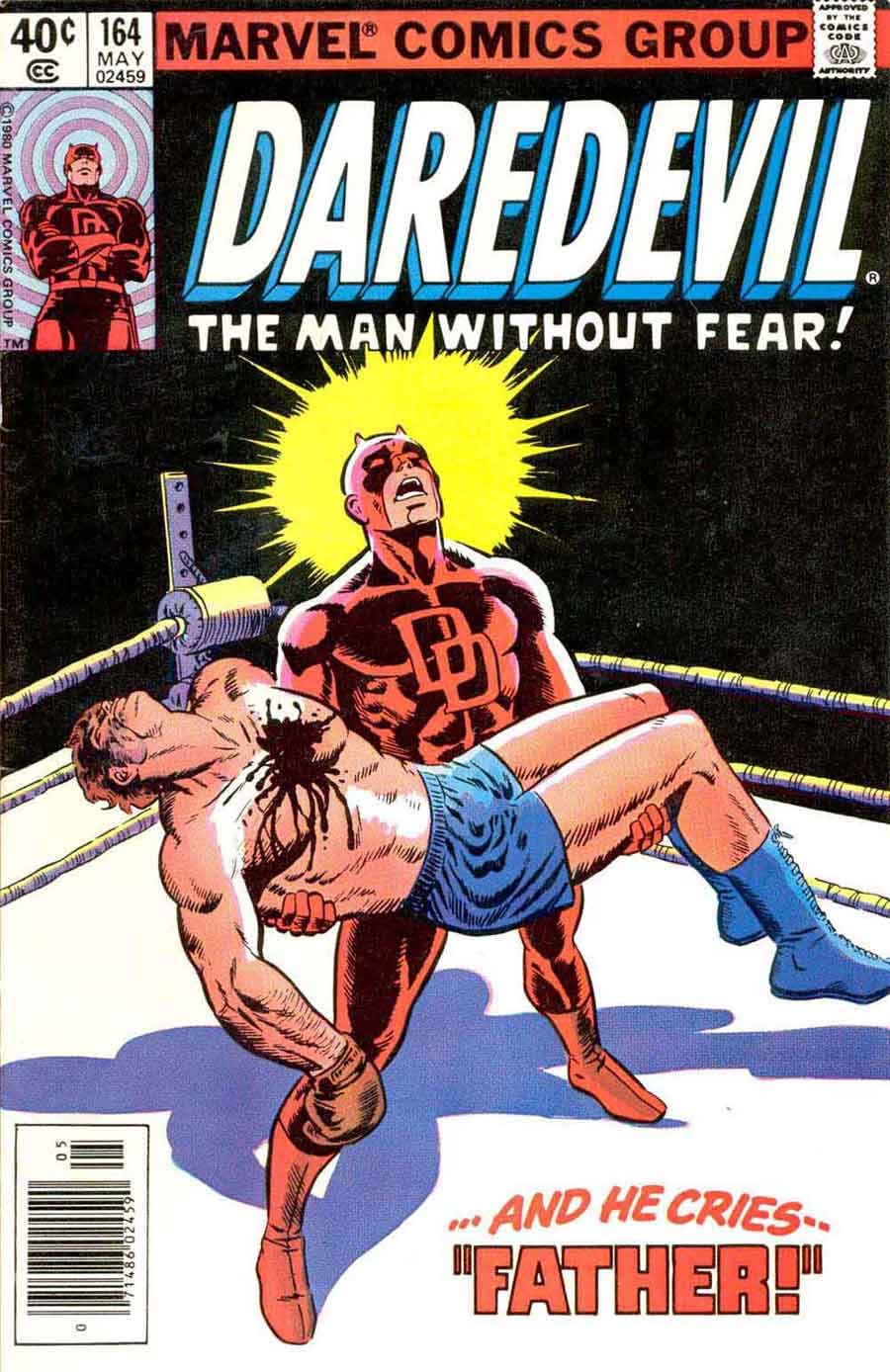 Daredevil v1 #164 marvel comic book cover art by Frank Miller Wally Wood