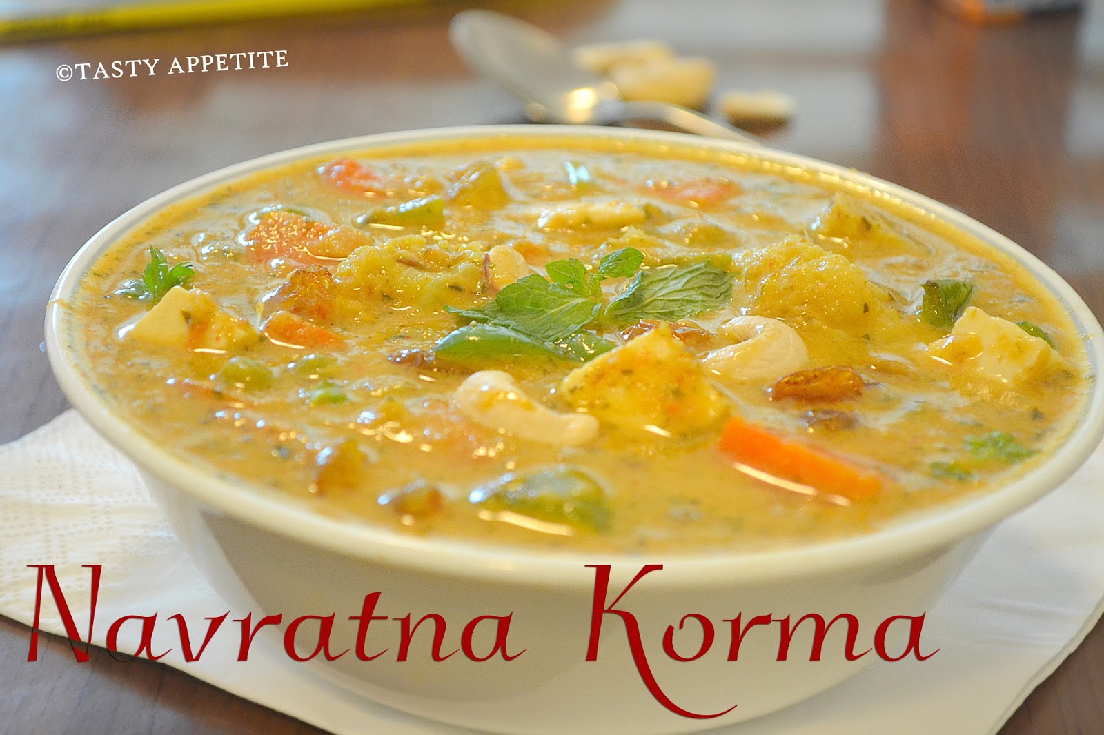 Navratna Korma / Mixed Veg Curry / Side dish for Roti, Naan..!