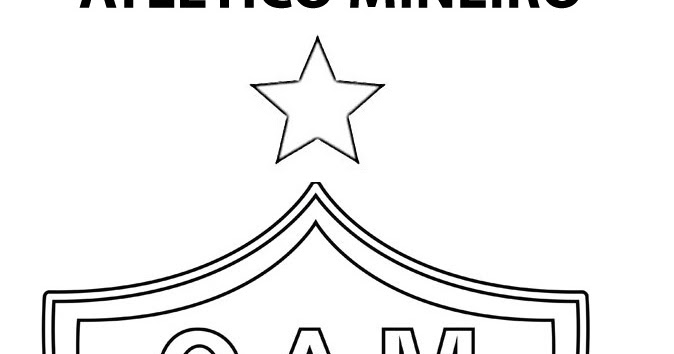 Blog de Geografia: Escudo do Atlético Mineiro - Desenho para Imprimir e  Colorir