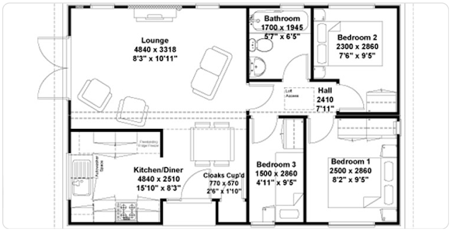 Mobile Home Floor Plan 36x20