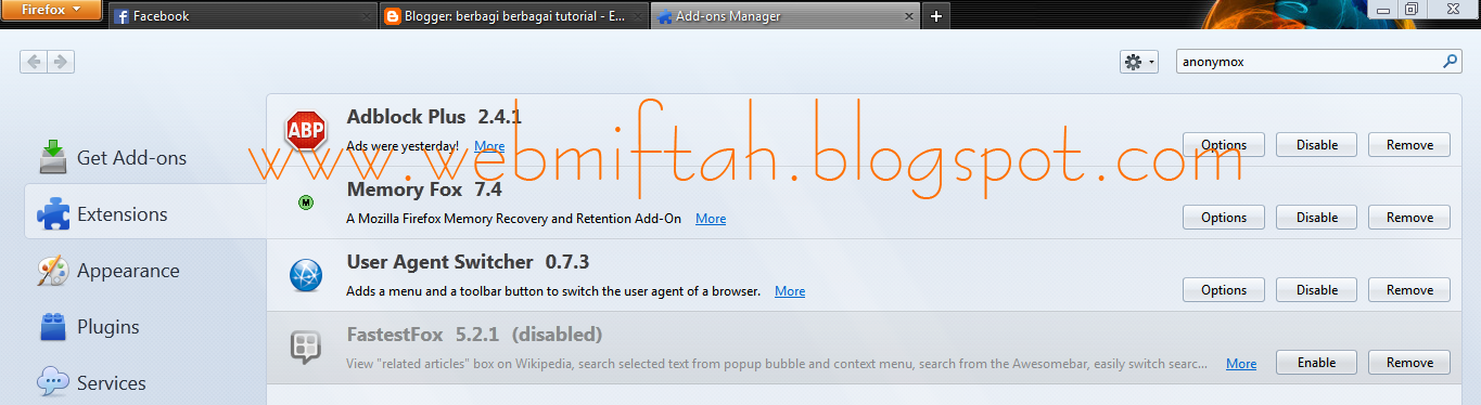 Anonymox tidak bisa aktif dan