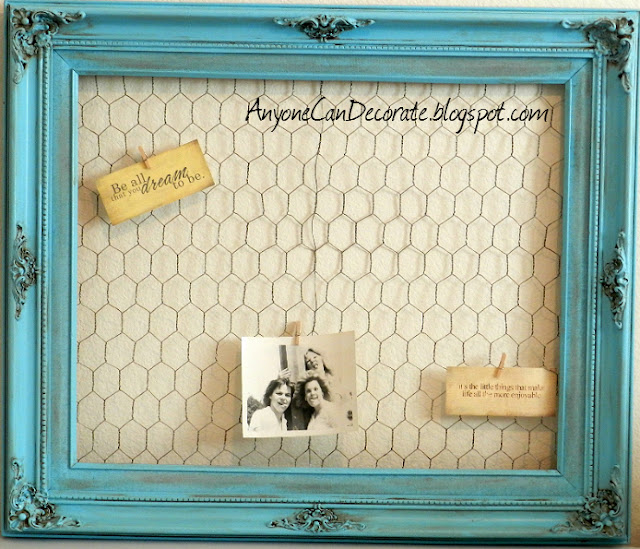 Anyone Can Decorate: $5 DIY Memo Board - Thrifty Crafty Chic