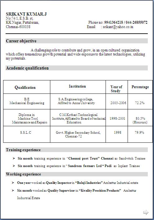 the perfect resume example