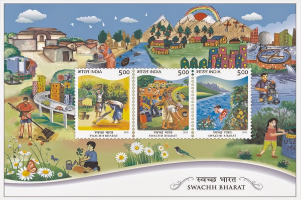 Set of three stamps on Swachh Bharat is released by Shri Ravi Shankar  Prasad, Hon'ble MOC&IT on  | SA POST