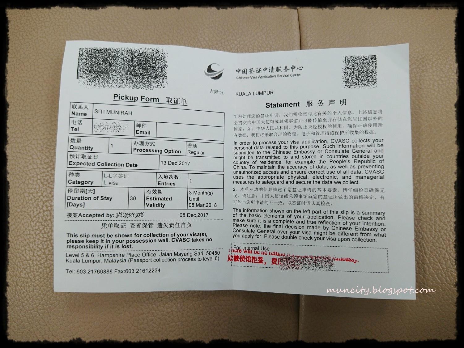 Lalalaland How To Apply Chinese Visa For Malaysian