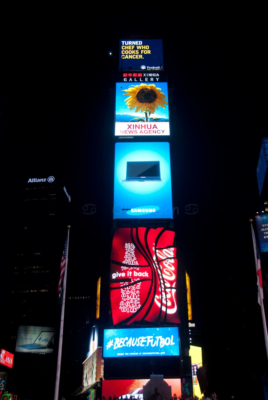 times square by night, new york city, usa