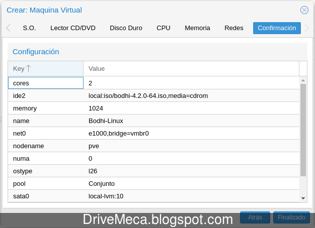 Creando maquina KVM en Proxmox VE