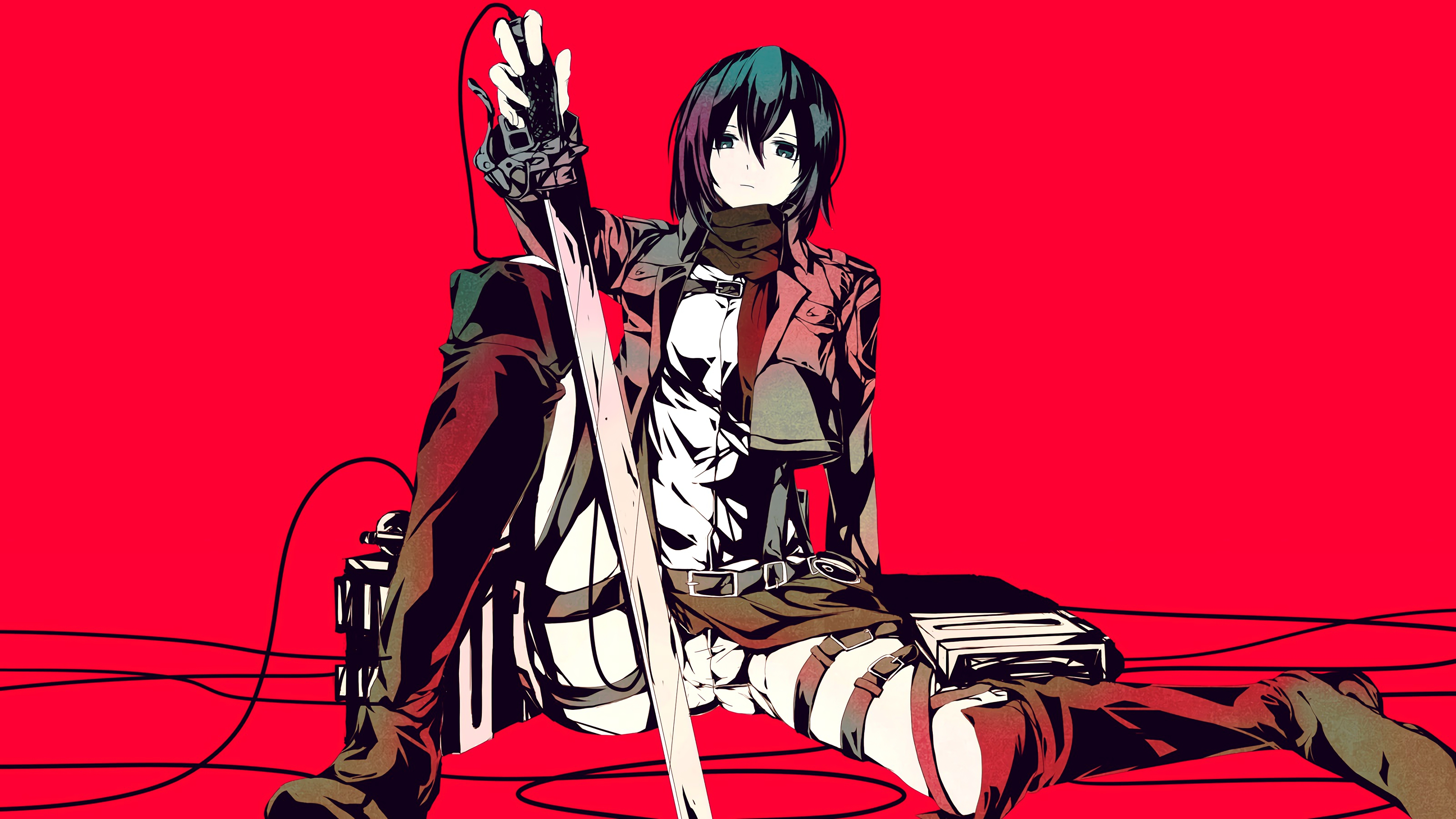 Mikasa, Attack on Titan, 4K, #81 Wallpaper PC Desktop