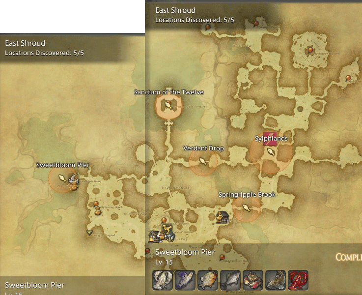 Final Fantasy 14 Fishing Spot Maps & Locations Video Games