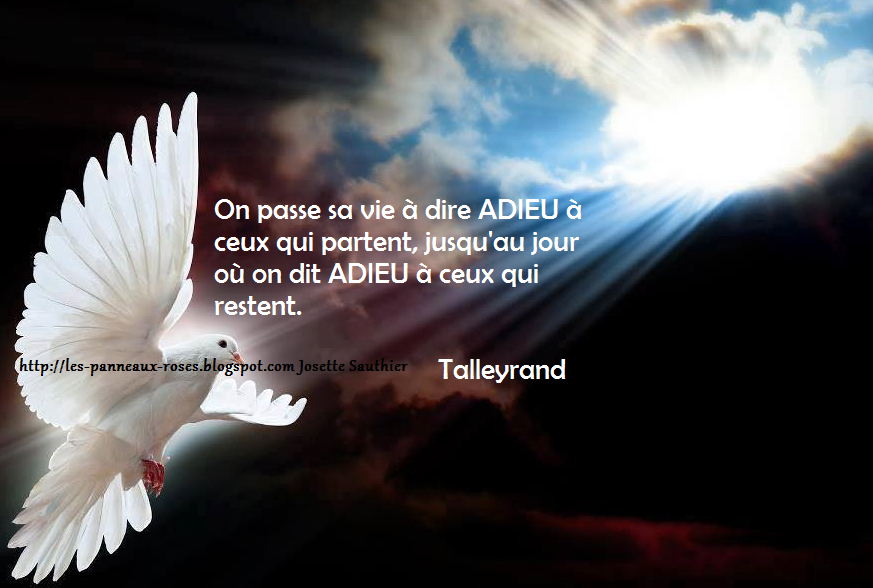 LES PANNEAUX ROSES Dire ADIEU à ceux qui partent