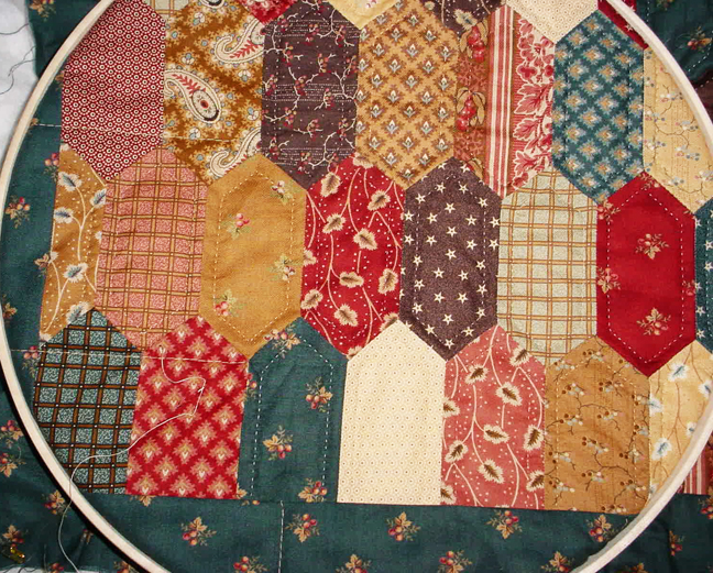 Cloud of Quilt Patterns Tessellations Hexagons 5 Long Hexagons