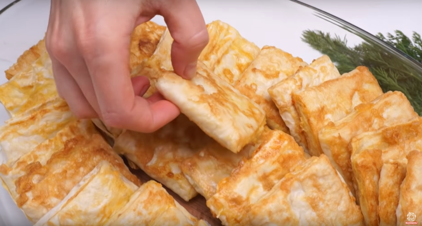 Пирожки с мясом из лаваша на сковороде