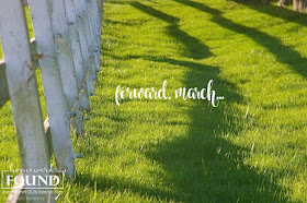 the grass isn't always greener on the other side of the fence.... forward, march! 