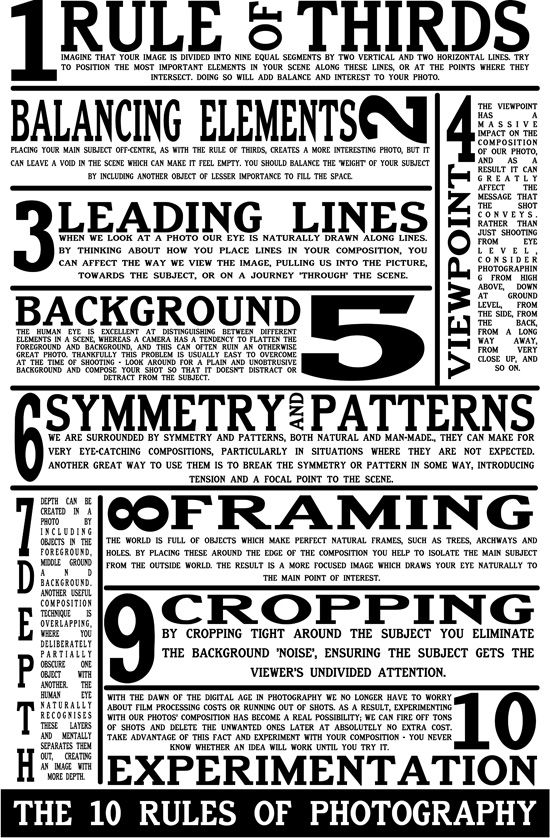 Skyline High School Digital Photography I 10 Rules of Photography
