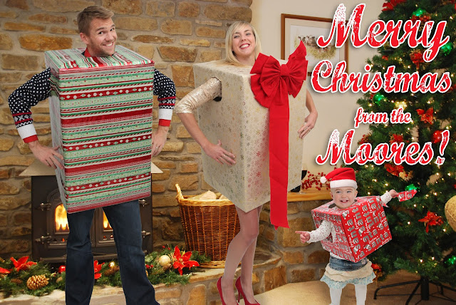 The Moores Cheesy Christmas Family Photo 2013 The Moores Cheesy Christmas Family Photo with toddler