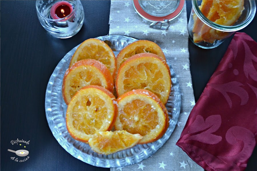Naranjas escarchadas (Fruta escarchada)