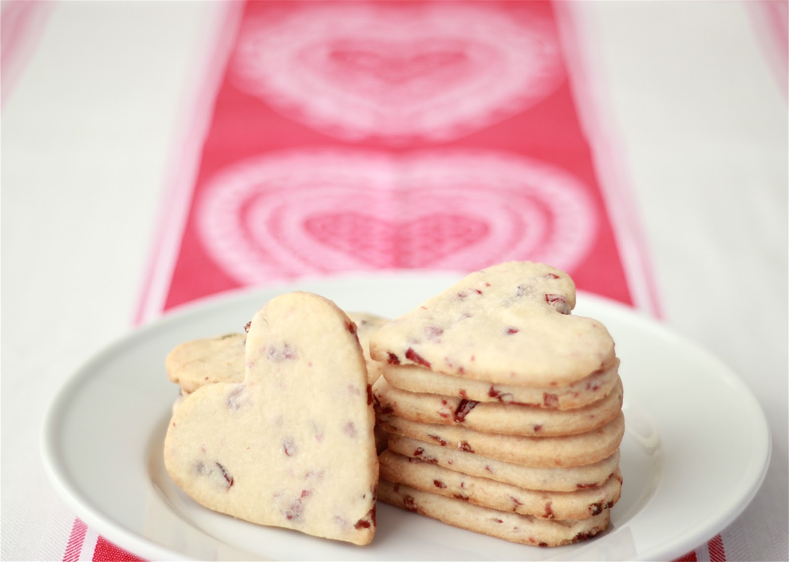 Jenny Steffens Hobick Cherry Almond Shortbread Heart Cookies