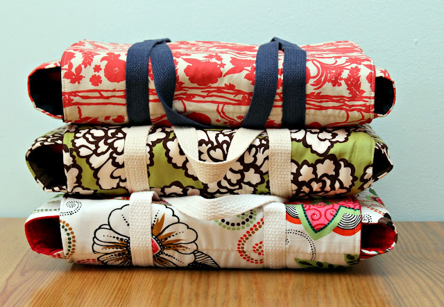 "More Casserole Carriers" is a Free Summer Quilted or Sewn Kitchen Pattern designed by Taylor from Taylor Made Creates Blog!