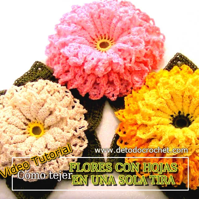 flores crochet tutorial en video