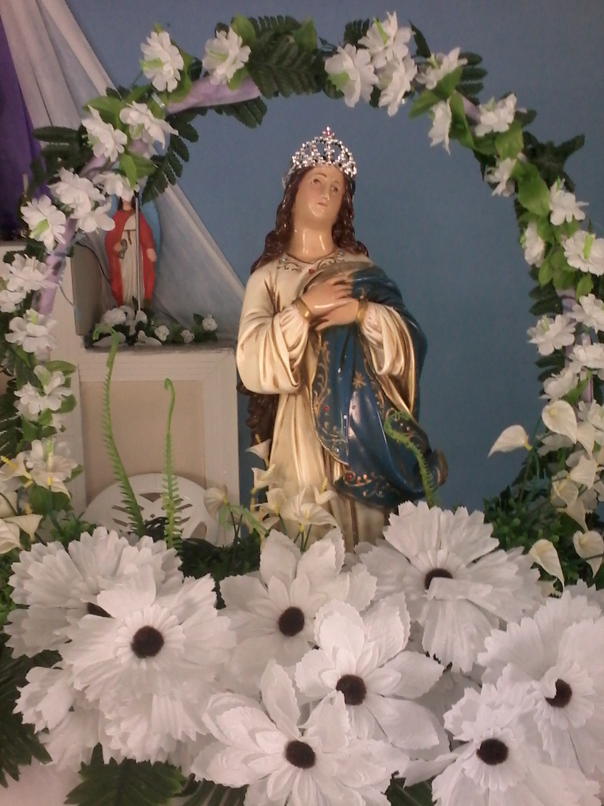 Decoração Preparação do Andor de Nossa Senhora Studio Criativo