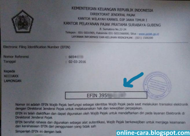 Cara Mendapatkan E FIN Pajak Cara Online