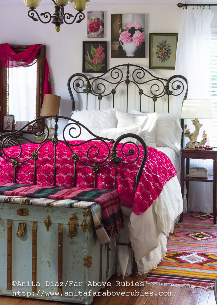 DIY Moroccan wedding blanket and cozy winter bedroom