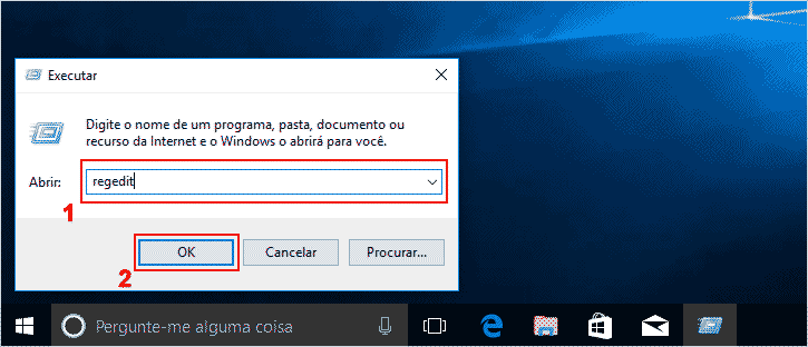 Acessando o Regedit (Editor do Registro) do Windows 10