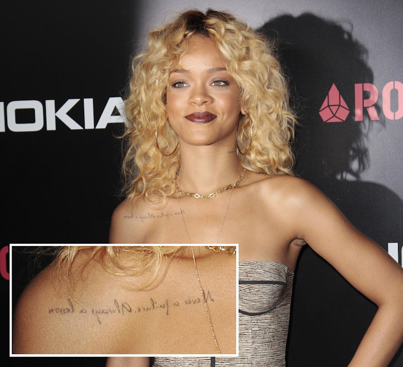 The meaning of Rihanna's Tattoos title=