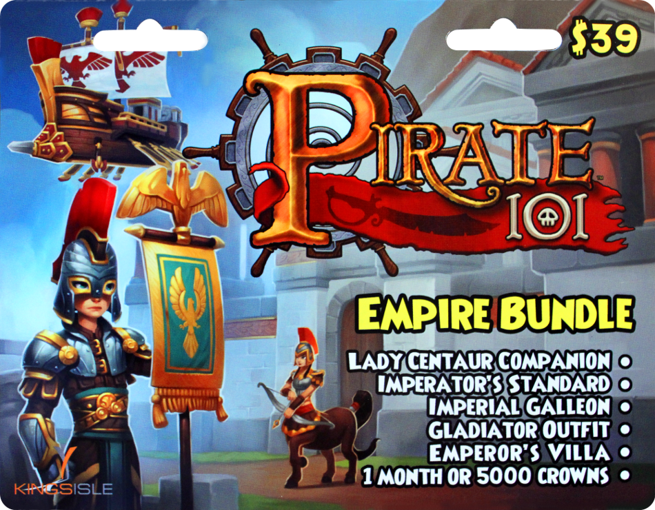 Pirate101 Empire Bundle Card New 2013