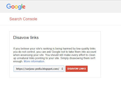 Cara Mudah Menghapus Backlink Spam Di Blogger Dengan Google Disavow