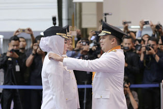 Dilantik Gubernur Lampung, Winarti-Hendri Resmi Jabat Bupati- Wabup Tulang Bawang