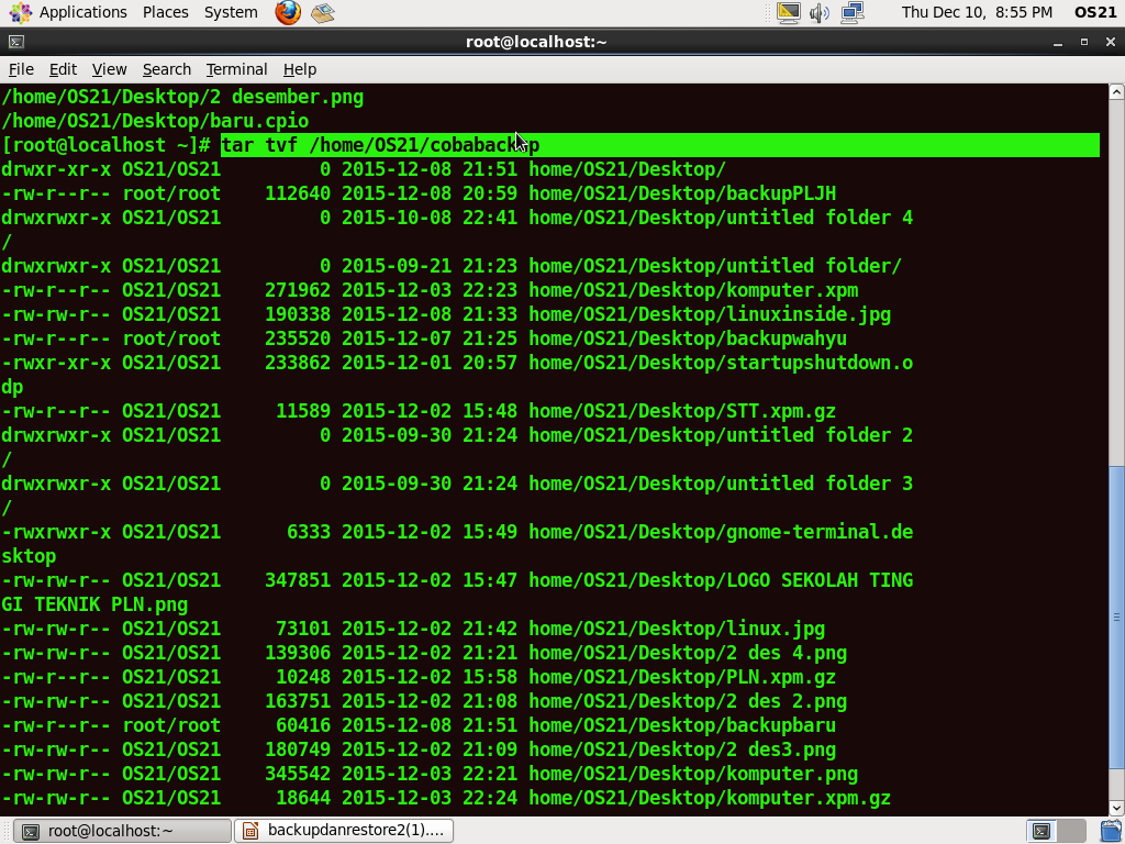 Education  BACKUP DAN RESTORE pada CentOS