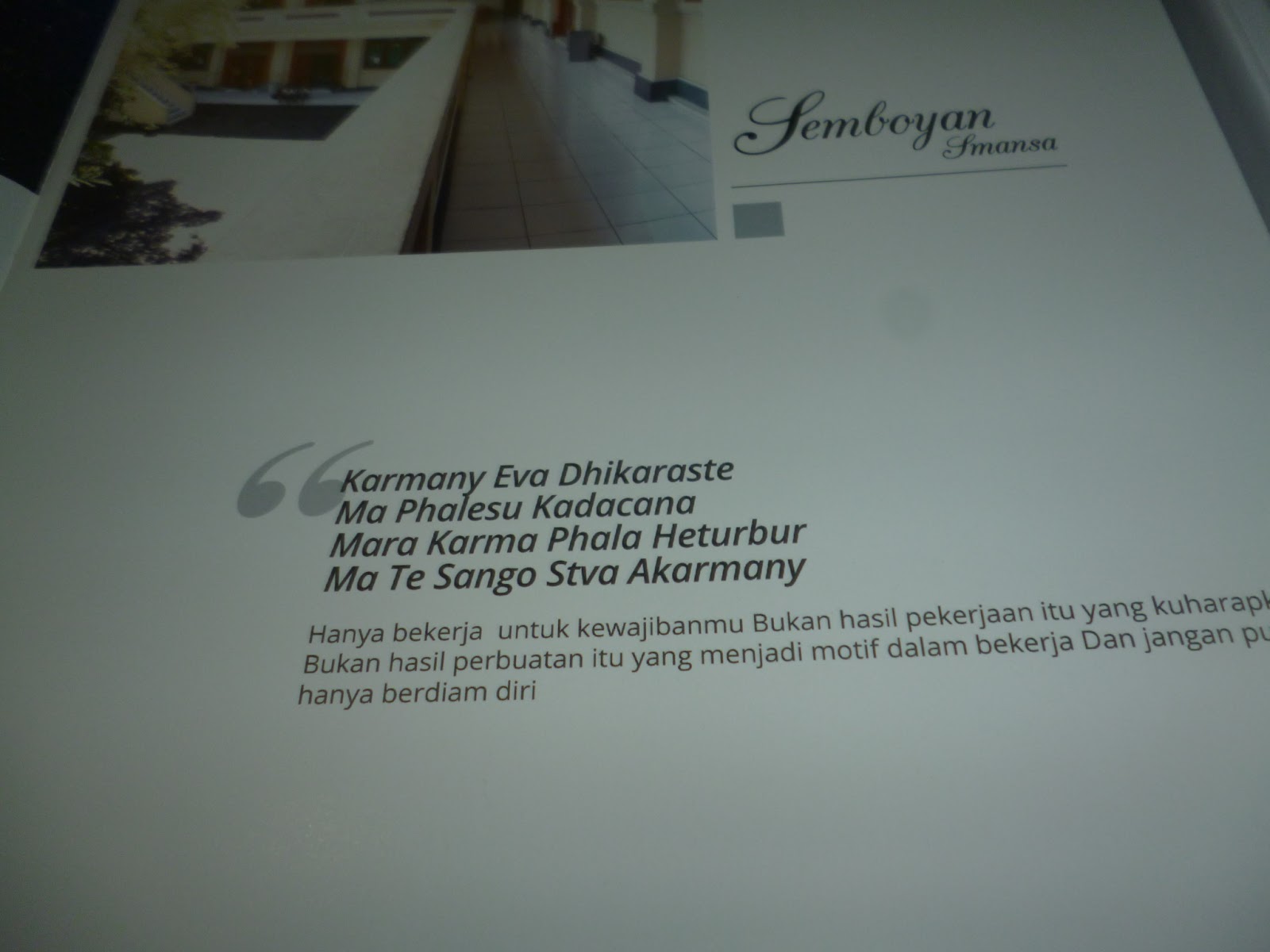 Sayang anak: Non Scholae, Sed Vitae Discimus