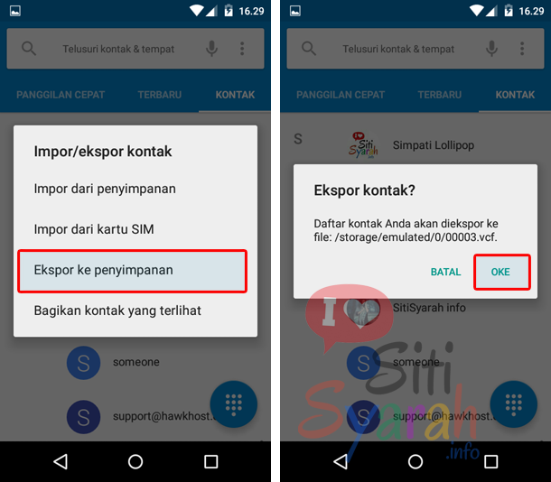 backup kontak android