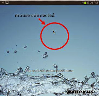 mouse connected to galaxy tablets