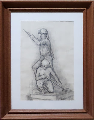 Boceto para una escultura de tema minero de Félix Magdalena