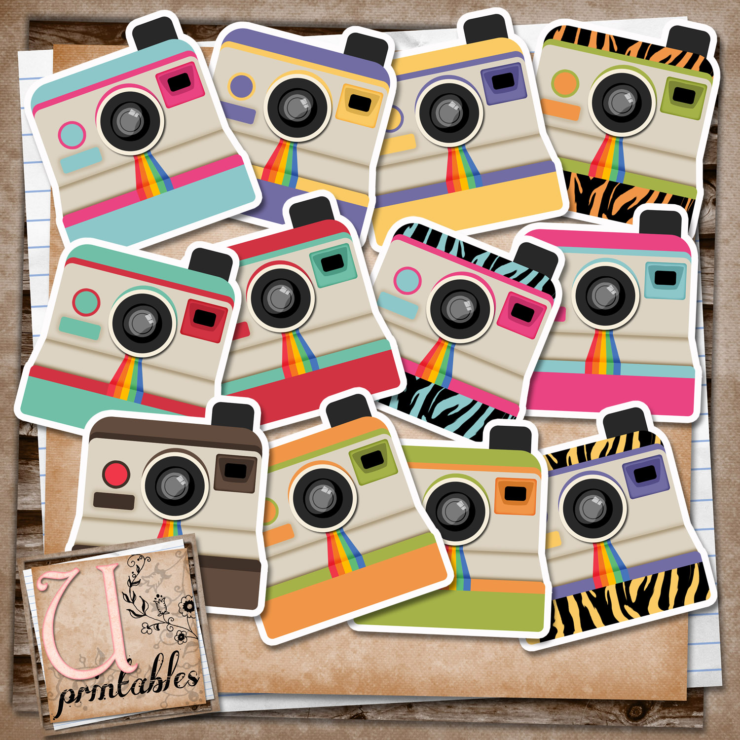 RebeccaB Designs FREEBIE Printable Polaroid Cameras RebeccaB Designs FREEBIE Printable Polaroid Cameras