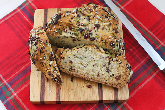 Food Lust People Love: The crunch of seeds and chewiness of cranberries make this six-seed soda bread a joy to slice and munch. Slightly sweetened with honey, it’s delicious on its own or spread with butter or cream cheese.