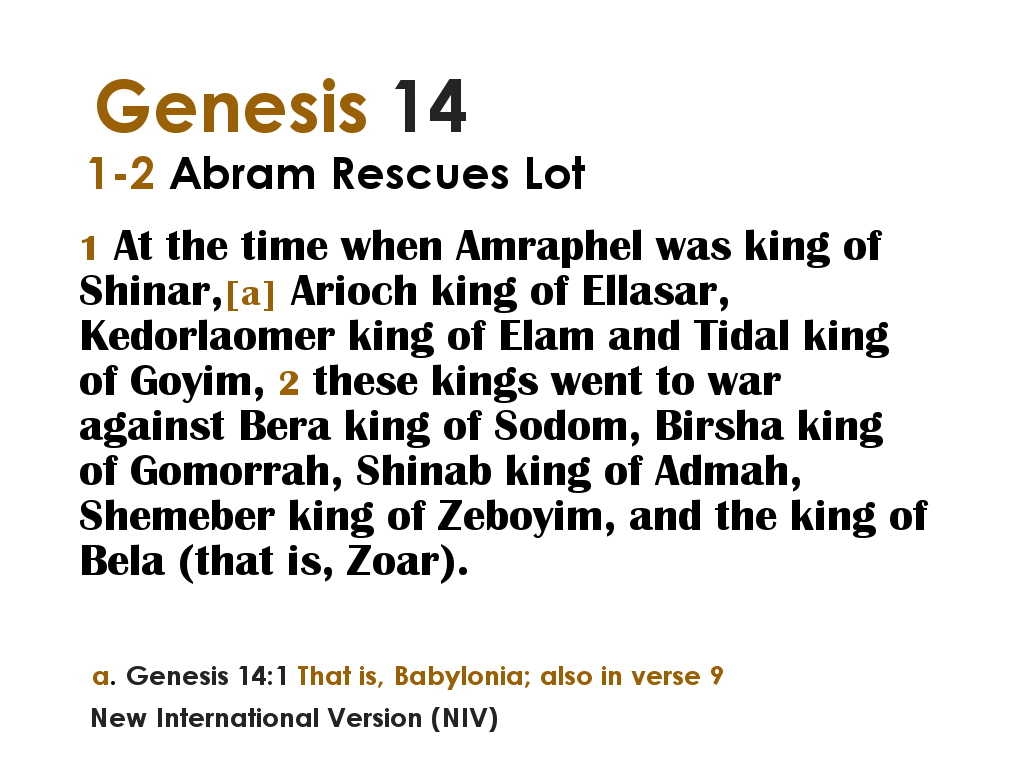 Genesis 1412 Abram Rescues Lot