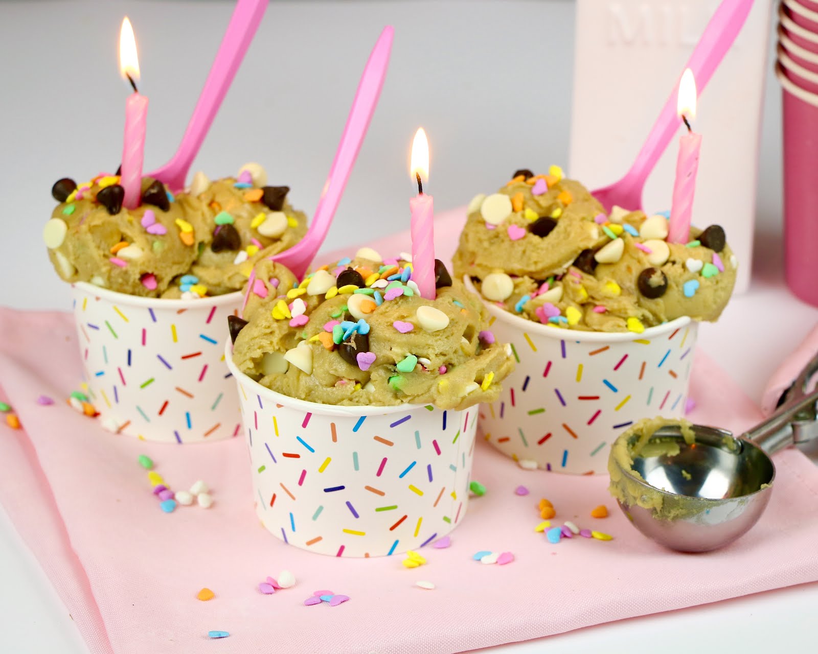 {VIDEO} Edible Funfetti Cake Batter Chocolate Chip Cookie Dough The